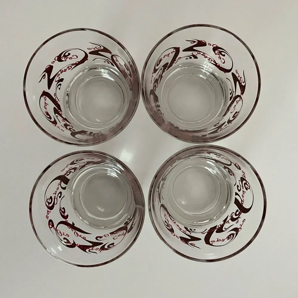 Rare Bar Glasses Copa De Oro Coctail Excellent Condition Set of 4